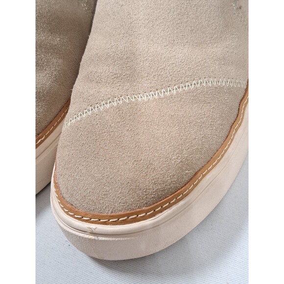 Toms Paxton Womens Tan Water Resistant Leather Faux Fur Lined Slip On Shoes Sz 9 - Picture 5 of 10
